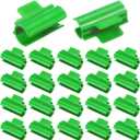 M METERXITY 40-Pack Greenhouse Clamps for 1 Inch PVC Pipe, Greenhouse Film Clamps Shading Net Rod Clip for Garden Net/Row Cover/Greenhouse Plastic [Grass Green]