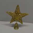 Christmas Tree Toppers Xmas Glitter Gold Hollow Star Treetop Topper for Christmas Tree Decoration