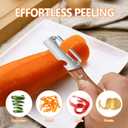 Zero Snag Wooden Peeler, Multifunctional Vegetable Peeler for Kitchen, Premium Vegetable Peeler with Wooden Handle and Bottle Opener, Peeler for Fruit Apple Potato Pumpkin Papaya Zucchini 2pc