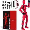 Action Figure Set, Model 13 Action Figure Multi-Jointed Movable,Gift Box Packaging, a Great for Loved Ones and Friends. (Red)