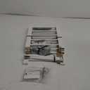 Dog Gate - 18"-45" Adjustable Extra Wide Metal Baby Gate to Step Over, 10" Tall Small Pet Gate with 3 Extension Kits, Pressure Mounted for Doorways & Stairs (White)