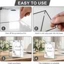 EHWINE 20 Pack Acrylic Sign Holder 4 x 6, Black Picture Frame Stand up Table Top Sign Holders, Slanted Back Paper Holder Clear Display Stand Menu Flyer Holder for Wedding Party