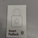 Fingerprint Padlock, Pothunder Smart Padlock, Locker Lock, Fingerprint Lock with APP Unlock, USB Rechargeable, Suitable for Gym Locker, Door(Black)