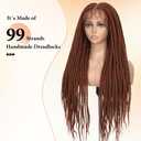100% HANDMADE The Dreads Wig for Black Women and Men Is Made with Soft Double Full Lace,100% Handmade SE Dreadlocks, the Dreadlocks of the Faux Locs Wig Are All Installed by Hand.