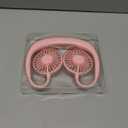 Portable Neck Fan, USB Rechargeable Fan with 3 Speeds Adjustable, Neck Fans Portable Rechargable Prime with LED Lights - Pink