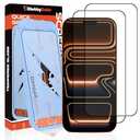 chubbycable 2PCS ChubbyShield Ultra for iPhone 17 Pro HD Tempered Glass Screen Protector, Ultra-easy Install Box, Auto Dust-Elimination & Bubble Free