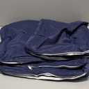 Cushion Covers, Cases with Zipper, Set of Three, Dark Blue, (40x17x3 -1 Pc ), (17,5x17x2 - 2 Pcs)