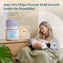LEVOIT Evaporative Humidifiers for Bedroom Baby, Dual Air and Water Filters, Separate Sensor, Blue Light Free for Nursery Nightlight, Auto Dry, Smart Control & Alexa, Auto Mode, 3.8L Tank for 36H