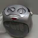 Amazon Basics Ceramic Space Heater, Portable Indoor Heating Solution, With Overheat and Tip-Over Protection, Thermostat, Non-Oscillating, 1500W, 7.52"D x 6.34"W x 9.45"H, Silver