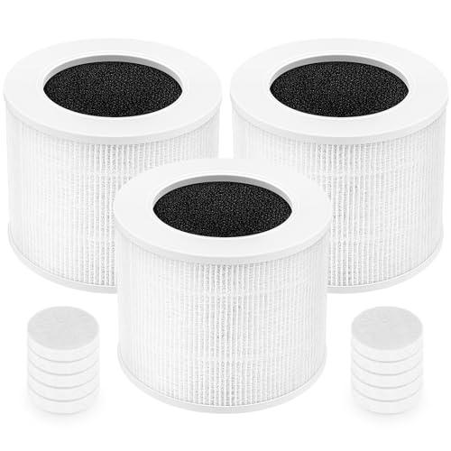 Core Mini Replacement Filter Compatible With LEVOIT Core Mini-P Air Purifier, 3-IN-1 Efficient Air Filter, Core Mini-RF Filter With 10 Pack Aroma Pads, 3-Pack