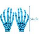 5Pairs Left & Right Skeleton Hands Hair Clips 3" Skull Bone Shape Barrettes Halloween Party Accessories, 5 Mixed Color