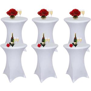 Albassa 6 Pack Cocktail Table Covers 32"x43" Spandex Stretch Highboy Top Tablecloth Fitted Round Table Cloths for Bar Wedding Cocktail Party Banquet Tables (6, White, 32"x 43") Albassa 6 Pack Cocktail Table Covers 32"x43" Spandex Stretch Highboy Top Tablecloth Fitted Round Table Cloths for Bar Wedding Cocktail Party Banquet Tables (6, White, 32"x 43")