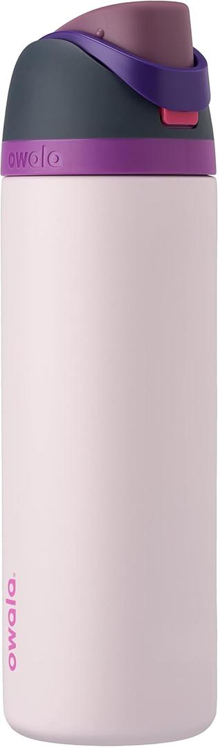 FreeSip Insulated Stainless Steel Water Bottle with Straw for Sports, Travel, and School, BPA-Free Sports Water Bottle, 40 oz, Dreamy Field