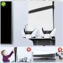 PS5/Slim/Pro Wall Mount Kit with Cooling Fan & Charging Station, PS5 Shelf Floating Mount for All PlayStation 5/Slim/Pro Disc & Digital Console, PS 5 Wall Bracket Behind TV, PS Five Pro Accessories