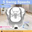 Electric Baby Swing for Infants to Toddler, 0-9 Months Portable Swing Rocker 5 Sway Speed, Bluetooth, Preset Lullabies with Remote Control, Infant Swing for Baby Boys & Girls