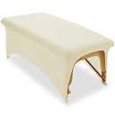 Stretchy Lash Bed Cover for Lash Extension Bed, Protective Spa Treatment Sheet Set for Lash Bed Topper or Massage Bed (Beige)