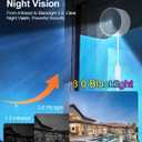 4MP/2K Window Camera for Home Security, 2Pack No Drill 5G&2.4G WiFi Indoor Security Cameras, Outdoor Monitoring thru Glass, Blacklight Color Night Vision, 24/7 AI Human Detection, Apt. Easy Mag. Mount