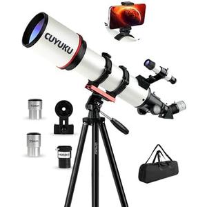 90mm Aperture 600mm AZ Mount Refractor Telescope for Adults High Powered,CUYUKU Telescopes for Adults Astronomy,Telescopio Profesional,Simple to Install and Easy to Operate