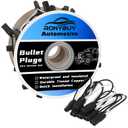 20 Count 2-Prong Double Female Bullet Plug Wire Harness Roll, 18 Gauge 2 Prong Continuous Wire Harness 6" Lead Spacing, for Marker Light Clearance Lights Trucks & Trailers