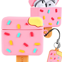Boaretiu for Airpods 4th Case - Ice Cream Cute Kawaii Funny 3D Soft Silicone Fun Cool for Girls Women Teens for Air pods 4 Cover