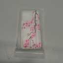 Compatible with iPhone 16 Pro Case Card Holder for Women Cute Design,Wallet Phone Cases Transparent Cool Kawaii Protective (Clear Sakura Peach Cherry)