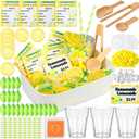 Skylety Lemonade Sensory Bin Fillers Spring Summer Homemade Lemon Stand Drink Role Play Sensory Bin Items Fine Motor Counting Sorting for Summer Activities Party Favors