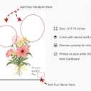 TwoDays Flower Bouquet Handprint Art Craft DIY Kit, Unique Gifts for Mom From Daughter or Son for Mother's Day Birthday Christmas, Gift for Grandma.(12" X 16", With Wood Frame)