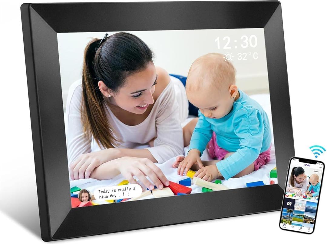10.1Inch Uhale Digital Picture Frames WiFi Smart Electronic Picture Frame HD 16GB Digital Photo Frame,Digital Frame Easy to Share Photos and Video via Uhale APP-Gifts for Elders and Lovers (Matte Black)