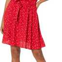 Amazon Essentials womens Sleeveless Relaxed-Fit Woven Shirt Dress (XX-Large, Red Leafy Floral)