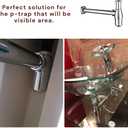 Classical Basin Bottle Trap Chrome Sink Bathroom Waste Pipe 1-1/4 inch Slip Inlet Drain Tube Kit