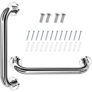 2 Pack 16 Inch Grab Bars, Grab Bars for Bathtubs and Showers, Stainless Steel Safety Shower Grab Bar, Grab Shower Bars for Elderly Handicap Senior, Safety Handle for Wall