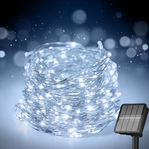 Selarlyt Solar String Lights for Outside, 72Ft 200 LED Solar Fairy Lights with 8 Modes, Solar Powered Fairy Lights Waterproof for Christmas Tree Garden Party Wedding Decor.(Cold White)