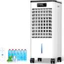 Portable Air Conditioners No Windows Needed, 3-IN-1 Swamp Cooler, Evaporative Air Cooler, 4 Modes & 3 Speeds, 2-Gal Water Tank for Long Cooling, Max 20 FT/S Remote Control, 12 Hours Timer