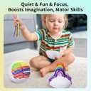 Mombella Fidget Toys for 36 Months+, Autism Sensory Toys for Kids Adults, 3D DIY Sensory Ball with Silicone Strings to Explore Open-Ended Play, Thinking, Calming, Reduce Stress, Anxiety, ADHD