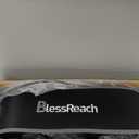 BlessReach Heavy-Duty Aluminum Rolling Walker - Foldable Rollator Walkers with Seat for Seniors, 450 lb Capacity, 8'' Wheels, 18" Big Seat, 6-Position Adjustable Height(Purple)