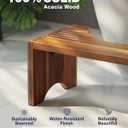 Foldable Toilet Stool, Acacia Wood Poop Stool for Potty Training, 7 Inch Wooden Bathroom Aid for Comfortable Posture, Non-Slip Grooved Design for Adults or Seniors