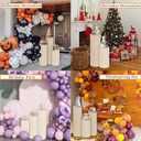 5 Pcs Foldable Cylinder Pedestal Stand for Parties Columns Pedestal Display Stands Round White Cylinder Column Table Roman Pillar for Wedding Birthday Baby Shower Party Decor