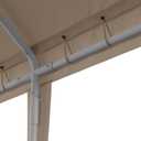 Carport Replacement Canopy Cover 10'x20' for Tent Top Garage Shelter Cover with Ball Bungees, 800D Oxford Replacement Cover Waterproof & UV Protection, Not Included Frame (Light Brown)
