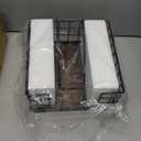 Honiter Napkin Holder for Table, Farmhouse Napkins Holder with Weighted Arm, Wood Napkin Holders for Kitchen, Flat Napkin Dispenser for Countertop, Dining Room, Rustic Brown