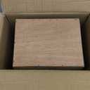 Small Wood Trash Can, Farmhouse Rectangular Garbage Can Waste Basket, Rustic Distressed Reclaimed Wood Wastebasket, Vintage Wooden Trash Recycling Bin Storage Basket with Metal Handles (Natural)