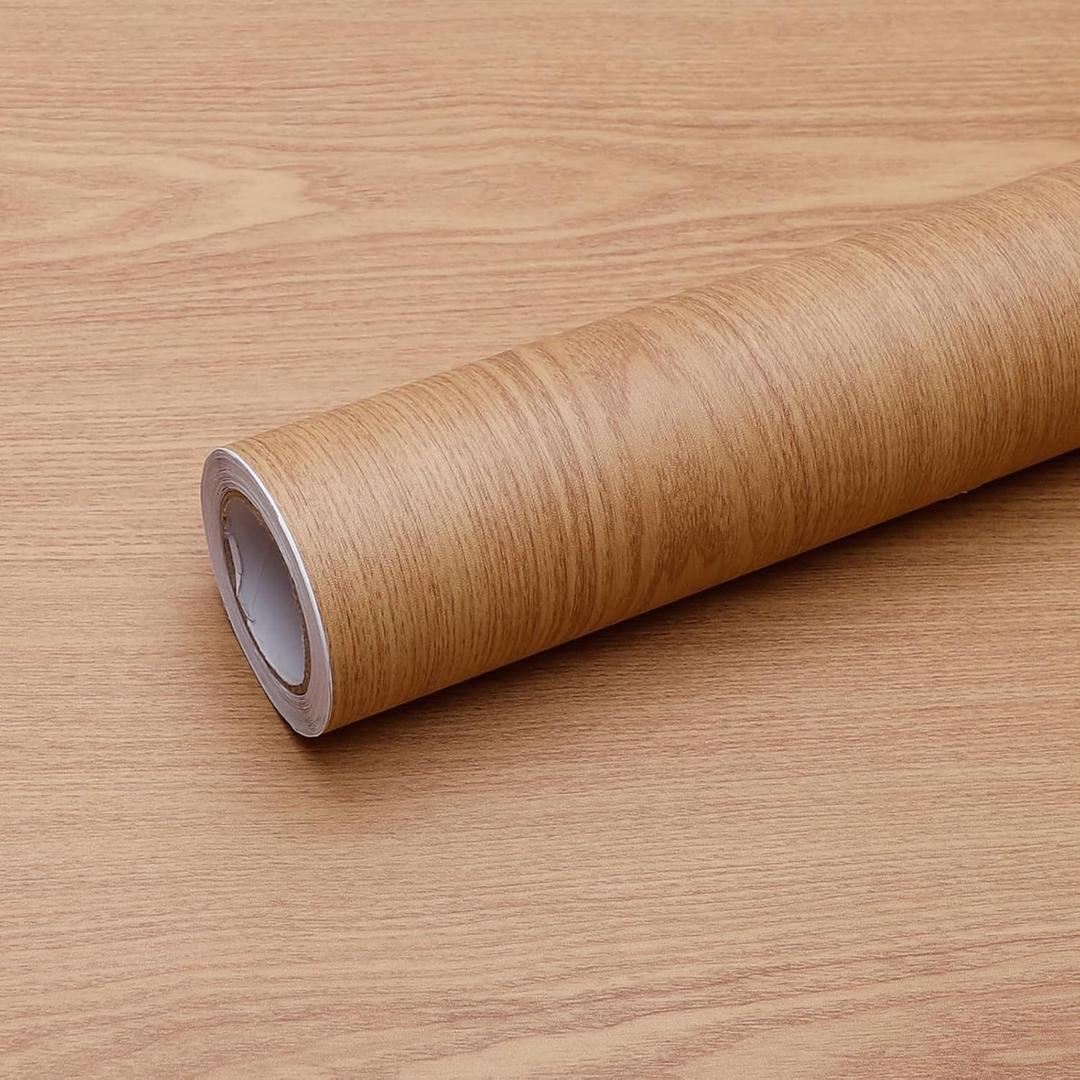 Wood Grain Contact Paper Peel and Stick Wallpaper Self Adhesive Wall Paper for Furniture Countertop Drawer Shelf Liner Cabinet Waterproof Easy to Clean 17.7" X 196"
