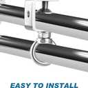 10PCS C-Clamps, Stainless Steel Beam Clamp with M8 Stainless Steel Screw Ring, I-Beam Design Cable Hangers Universal Desk Clamp Conduit Hanger for Metal Mounting Household