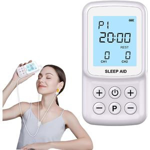 Dual Channel Sleep Aid Device for Stress Relief, Anxiety & Insomnia, 3 Modes & 20 Intensity Levels Sleep Aid Device for Burnout & Rejuvenation, Improve Deep Sleep