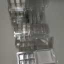50 Packs Wax Melt Clamshells Molds,Wax Melt Containers,6 Cavity Clear Plastic Cube Tray for Wickless Wax Melt Candles