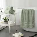 Simple&Opulence 4 Pcs Premium Hand Towels 16"x28", 600 GSM 100% Ring Spun Cotton, Highly Absorbent, Ultra-Plush & Durable Towels Set for Bathroom, Gym, Spa, Shower, Hotel (Sage Green)
