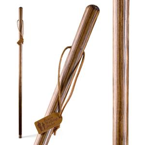 Brazos Handcrafted Wood Walking Stick, Pine, Trekker Style Handle, for Men & Women, Made in The USA