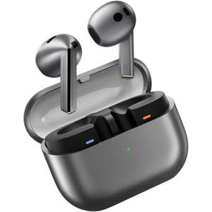 SAMSUNG Galaxy Buds 3 True Wireless Bluetooth Earbuds, Open Type Fit, Active Noise Cancellation, 360 Audio, Touch Control, Silver