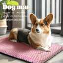 Dog Bed Crate Mat, Soft Durable Washable Anti-Slip Kennel Pad for Dogs & Cats, Reversible (Pink, L(35"*23"*1.5"))