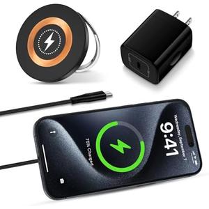 Wireless Charger 20W Fast USB C Charger for Motorola razr+ 2024/razr 2024,Edge 2024,Edge 50,Motorola Moto G Stylus 5G 2024 2023,Moto G Power,15W Mag-Safe Charger Magnetic Charging Pad for iPhone 16 15