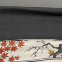 BNHJKFQZ Vintage Japanese Red Floral Mahjong Mat 31.5" x 31.5"